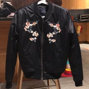 American Eagle XS Embroidered Bomber